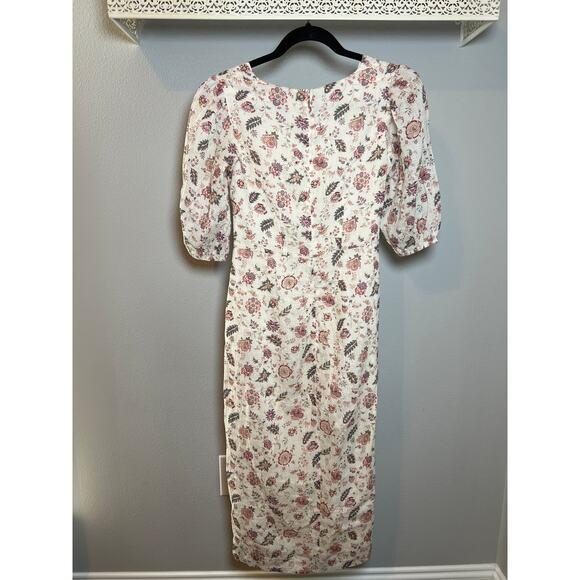 REBECCA TAYLOR LA VIE ISABELLA Midi Dress Side SlitXS - Picture 3 of 4